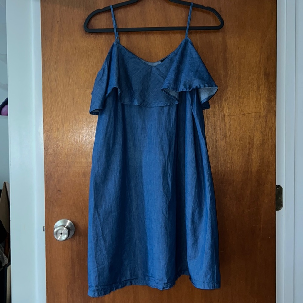 Ruffled Tencel Mini Dress